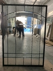 Customized all clear beveled Entry Door Decorative Leaded Glass With Patina Caming