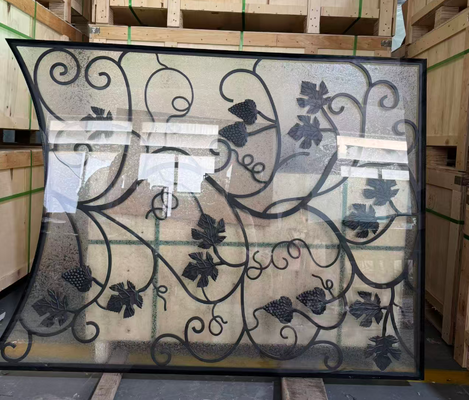 Insertos de vidrio para puertas de hierro forjado personalizadas | Vidrio decorativo para puertas de madera y fibra de vidriopuertas