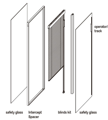 persianas de 3m m 19A 3m m Ventia entre la doble vidriera de cristal para la escuela